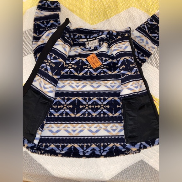 OUTBACK TRADING Women Jade Zip Up Blue Shirt Jacket Size SM - Picture 7 of 12